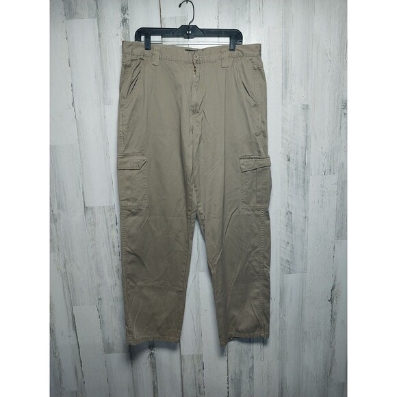 Matchstick Cargo Pants 36x31 Relaxed Fit Cotton Pants Tan - Picture 1 of 7